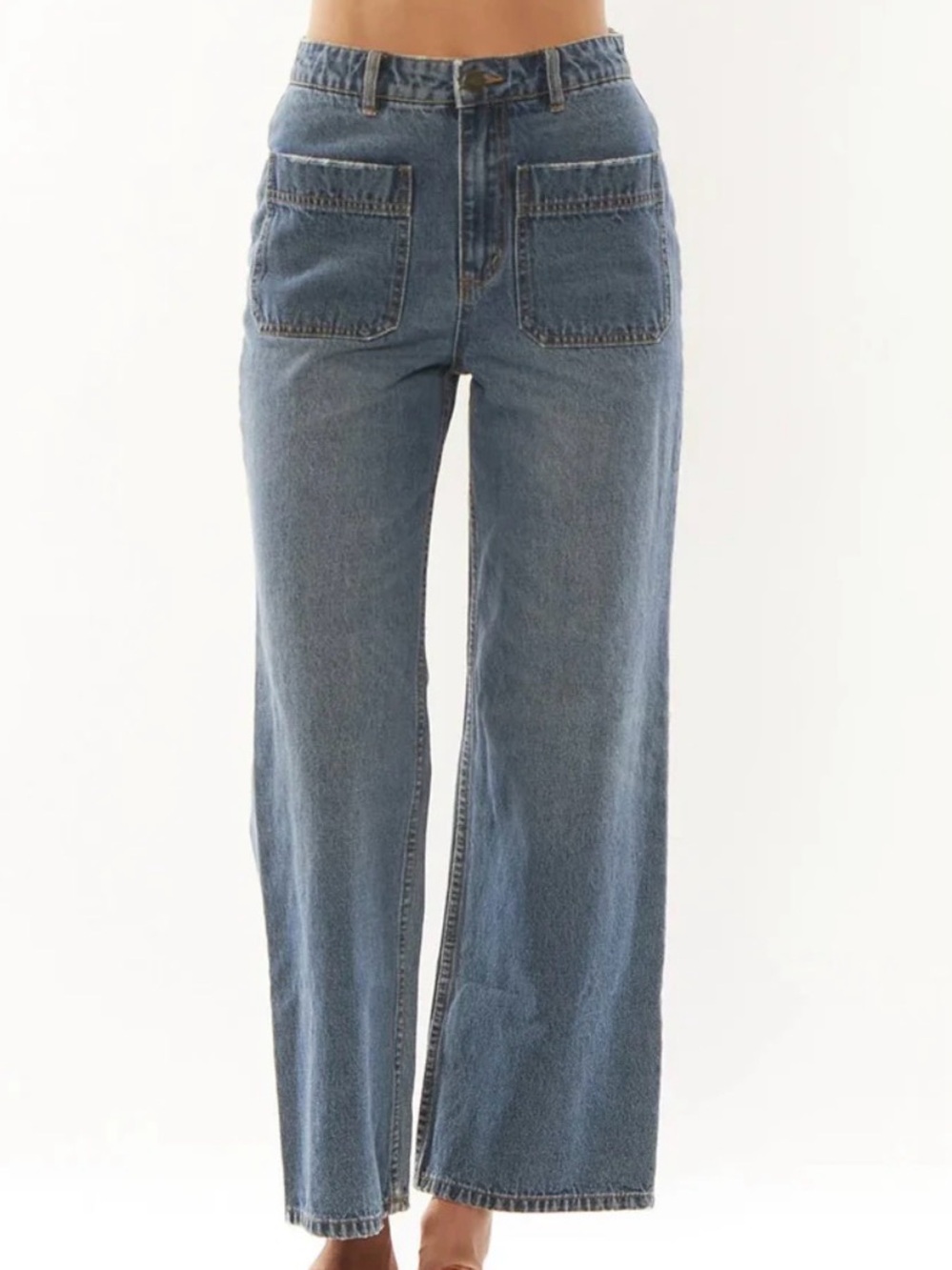 Amuse Society Brooke Jeans in Medium Wash, Wide Leg